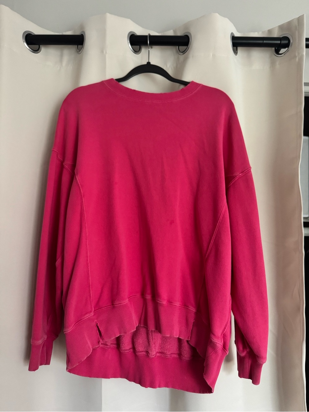 aerie Oversized Hot Pink Crewneck Sweatshirt